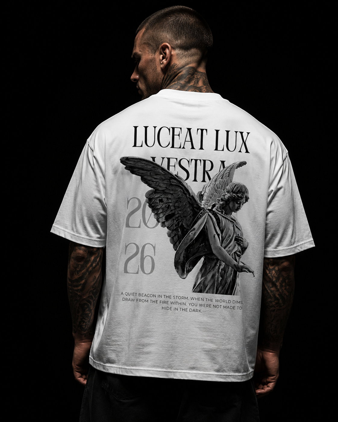 Cyniq | Luceat Lux Heavyweight Graphic T-Shirt – Oversized 240 GSM Cotton Streetwear Tee