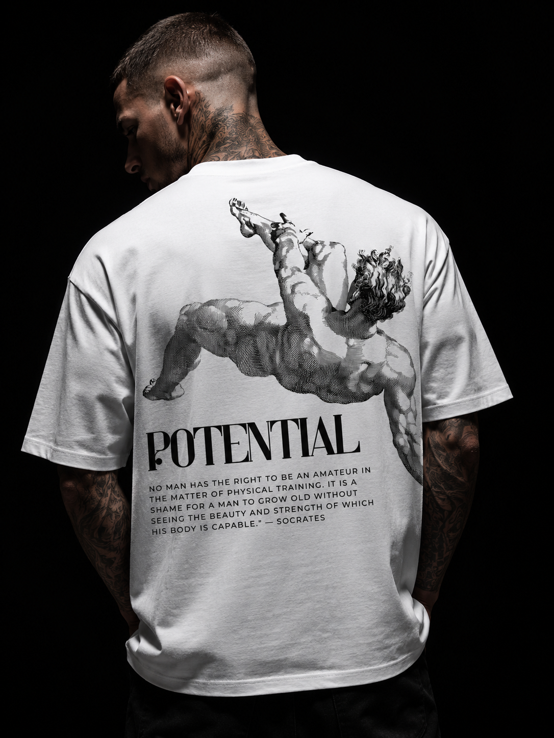 Cyniq Potential Oversized T-Shirt for Men - 240 GSM Bio-Washed Cotton Streetwear