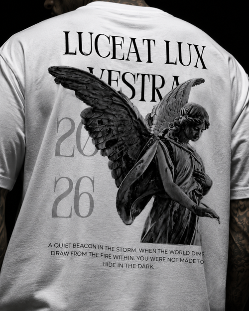 Cyniq | Luceat Lux Heavyweight Graphic T-Shirt – Oversized 240 GSM Cotton Streetwear Tee