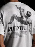 Cyniq Potential Oversized T-Shirt for Men - 240 GSM Bio-Washed Cotton Streetwear